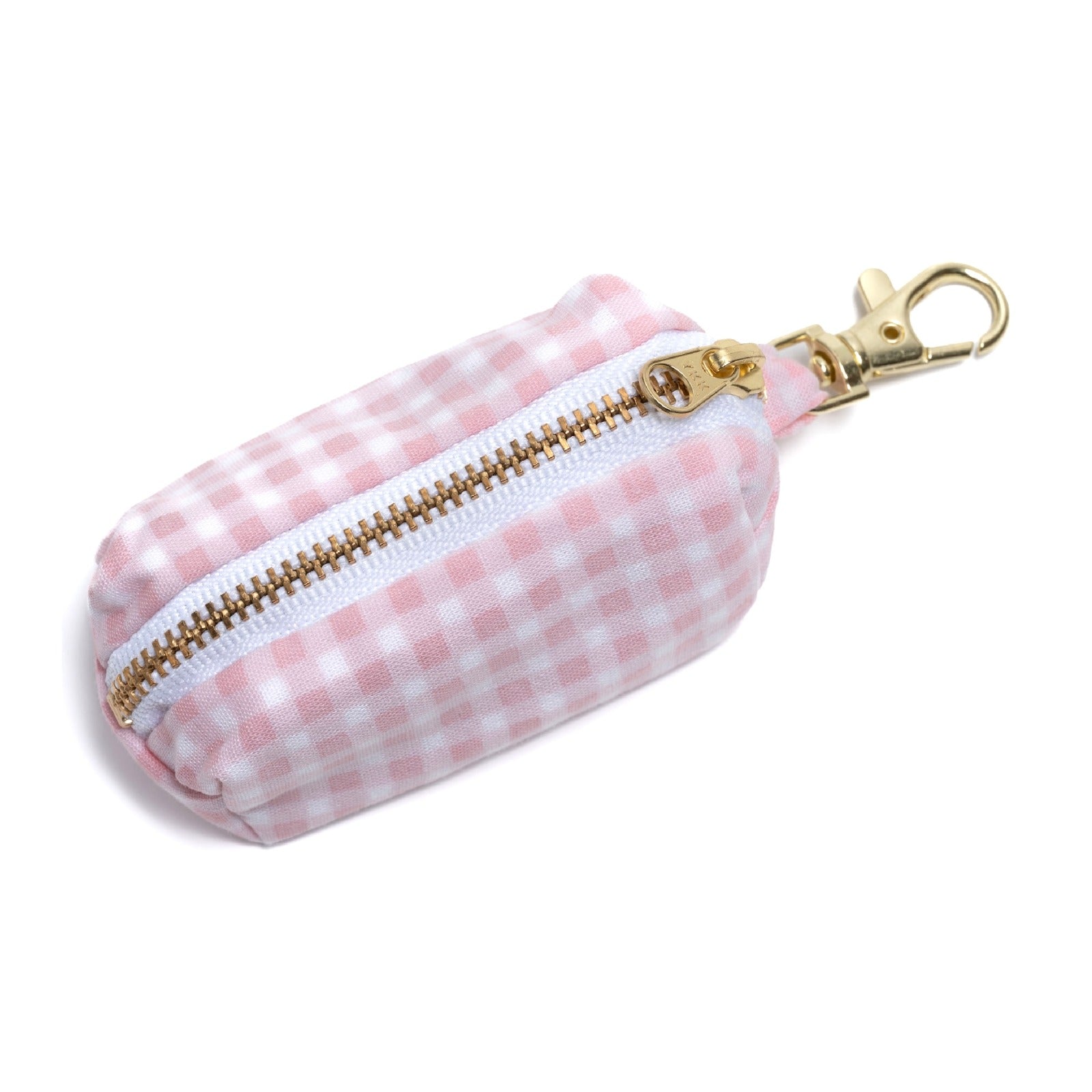 Dog Waste Bag Holder - Baby Pink Gingham