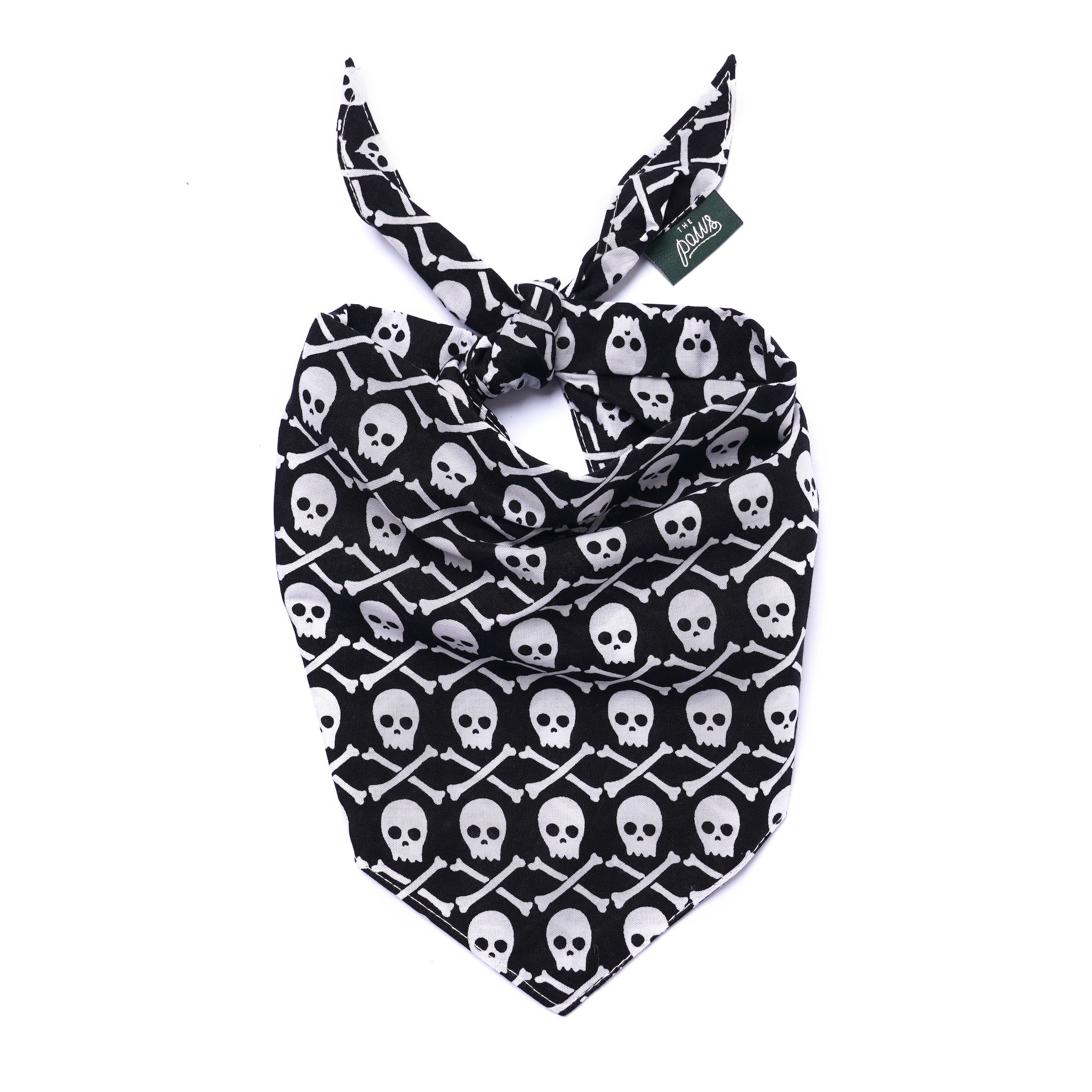 Wicked Dog Bandana from The Paws, Skulls and Crossbones on black