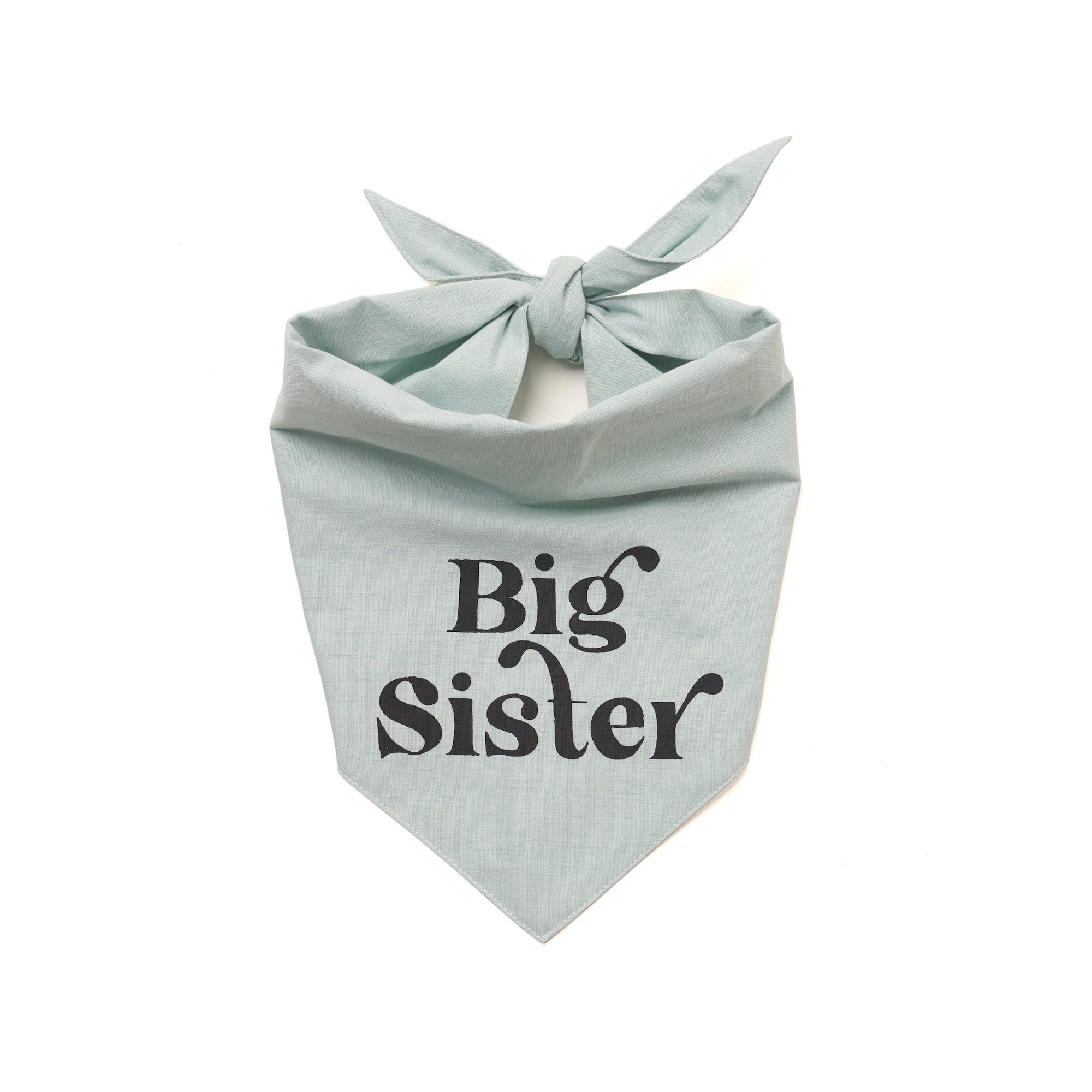 Big Sister Dog Bandana in Black Text