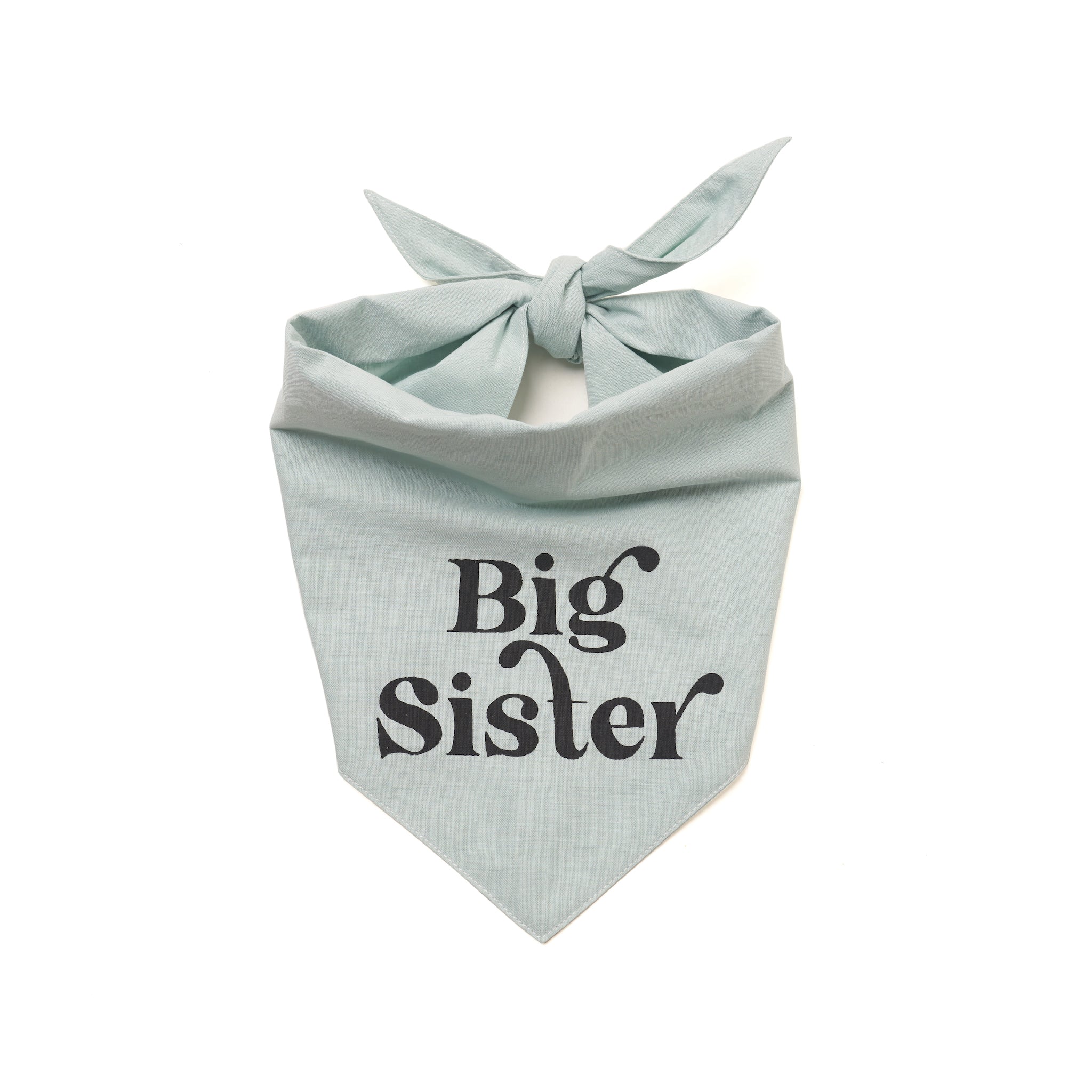 Big Sister Dog Bandana in Black Text