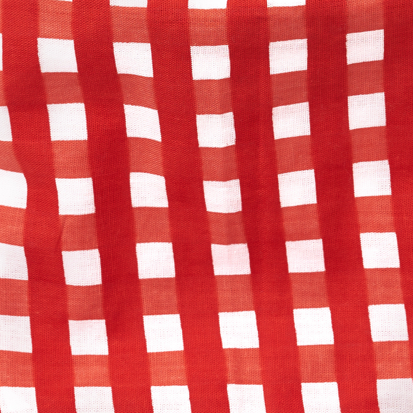 Close Up Red Checkered Fabric 