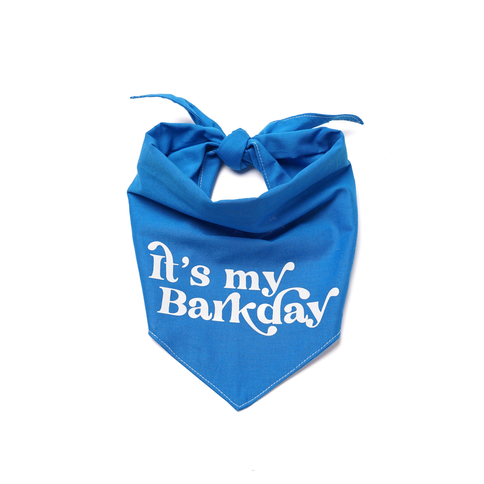 It's My Barkday blue bandana
