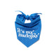 It's My Barkday blue bandana